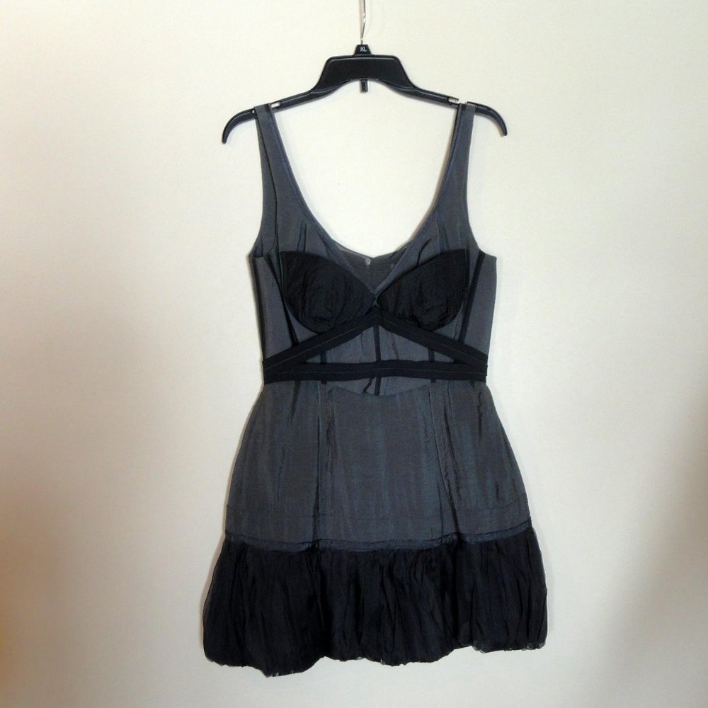 BCBGMaxAzria Gray and Black Dress